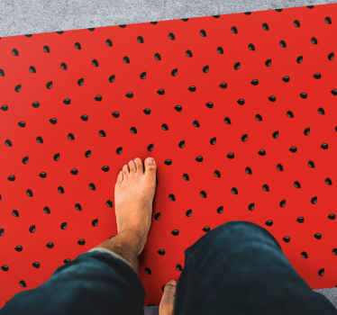 Red Seed Pattern kitchen mat - TenStickers