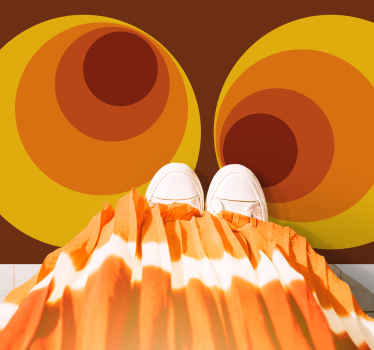 Abstract Geometric Swirls geometric rug - TenStickers