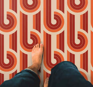 Retro geometrik desen geometrik pvc halı - TenStickers