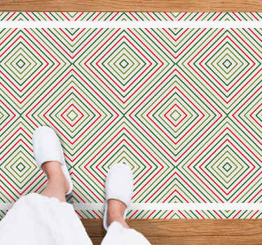 Geometrik elmas desen geometrik pvc halı - TenStickers