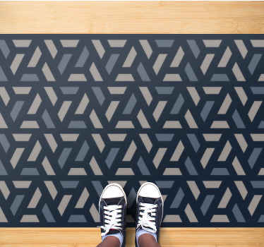 Birbirine kenetlenen açılar geometrik pvc halı - TenStickers