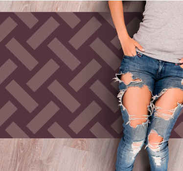 Balıksırtı desen geometrik pvc halı - TenStickers