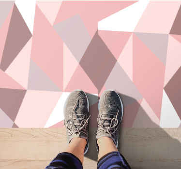 Alfombra vinílica geométrica patrón de triángulo geométrico - TenVinilo