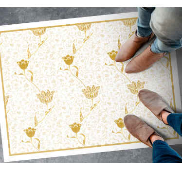 Tapete vinílico de flores e plantas elegância floral - TenStickers