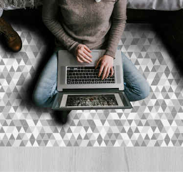 Geometrik üçgen desen geometrik pvc halı - TenStickers