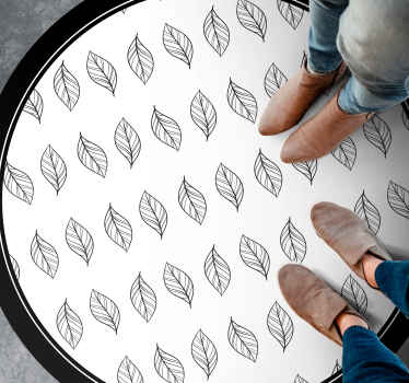 Alfombra vinílica flores esquema botánico - TenVinilo