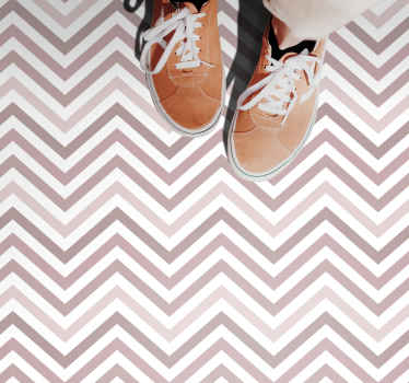 Alfombra vinílica geométrica diseño de patrón de chevrón - TenVinilo