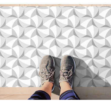 Alfombra vinílica geométrica patrón de remolino abstracto - TenVinilo