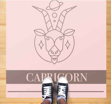 Vinyl Teppich Spruch steinbock-abbildung - TenStickers