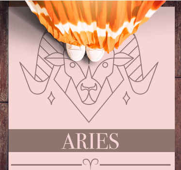 Vinyl Teppich Spruch sternzeichen widder - TenStickers