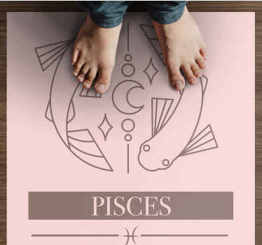 Vinyl Teppich Spruch sternzeichen fische - TenStickers