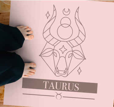 Vinyl Teppich Spruch sternzeichen stier - TenStickers