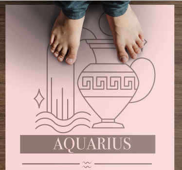 Vinyl Teppich mit Namen Wassermann Sternzeichen - TenStickers