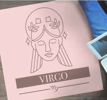 Virgo Zodiac Symbol custom rug - TenStickers