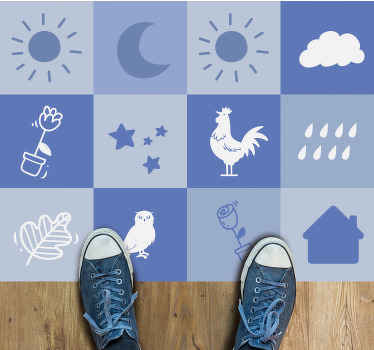 Vinyl Teppich Kinder Schachbrett - TenStickers