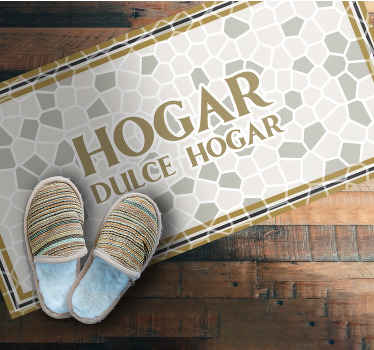 Alfombra vinílica entrada hogar dulce hogar - TenVinilo