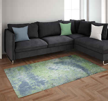 Blå nyanser vintage vägg vintage matta - Tenstickers