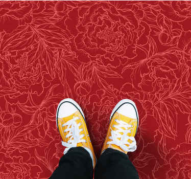 할리우드 리젠시 로즈 디자인 모던 러그 - TenStickers