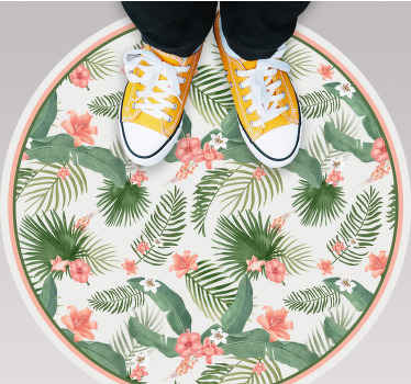 vinil szőnyeg virágok és növények trópusi botanikai - TenStickers