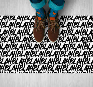 Falan metin deseni genç vinil halı - TenStickers