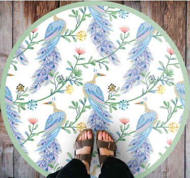 Aflombra vinílica animales Pájaros en el paraíso - TenVinilo