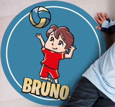 Covor de vinil cu nome sport personalizabil - TenStickers