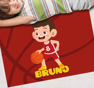 Kosárlabda karakter Vinil szőnyeg nevekkel - TenStickers