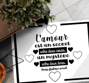 Tapis vinyle citation la parole d'amour d'amiel - TenStickers