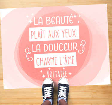 Tapis vinyle citation voltaire dicton d'amour - TenStickers