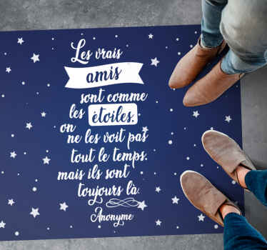 Tapis vinyle citation Citation mignonne d'amitié - TenStickers