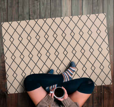 Zarif elmas motifi geometrik pvc halı - TenStickers