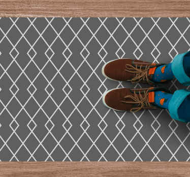 Zarif elmas düzenlemesi geometrik pvc halı - TenStickers