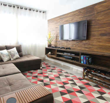 Cubist Triangular Array geometric vinyl rug - TenStickers