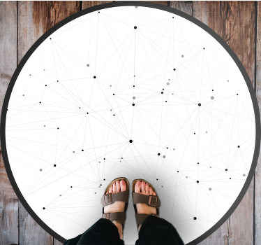 Abstrakt netværksmønster moderne vinyl tæppe - TenStickers