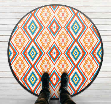 Canlı unsur geometrik pvc halı - TenStickers