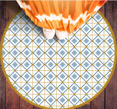 Tapis vinyle carreaux de ciment tuiles circulaires - TenStickers