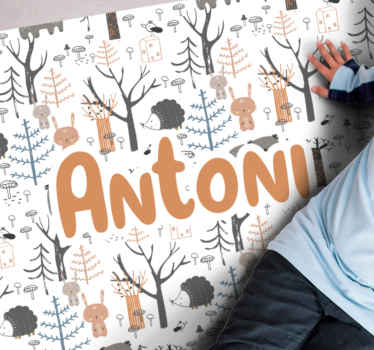 Testreszabott erdőterület Vinil szőnyeg nevekkel - TenStickers