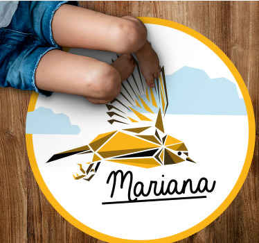 Személyre szabott madár Vinil szőnyeg nevekkel - TenStickers