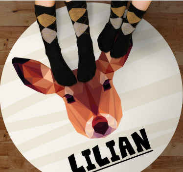 Customizable Deer custom vinyl rug - TenStickers