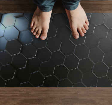 Grey ombre geometrical panels geometric rugs - TenStickers