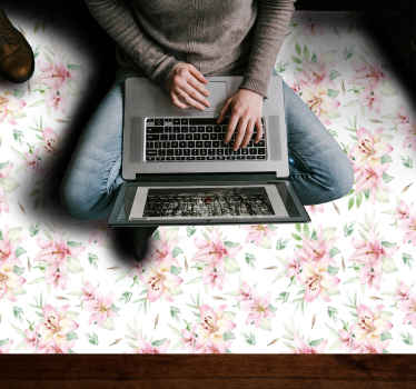 Vinyl Teppich Pflanzen blumen blüte eleganz - TenStickers