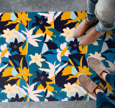 Virágmotívum vinil szőnyeg virágok és növények - TenStickers