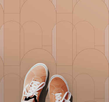 Vinyl Teppich gestreift bogen muster oberfläche - TenStickers