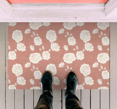 Rózsa mintás overlay vinil szőnyeg virágok és növények - TenStickers