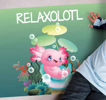rôzne vinylové koberce pre deti relaxolotl jazierko - Tenstickers