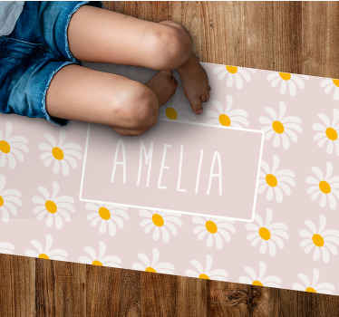 Egyedi százszorszép minta Vinil szőnyeg nevekkel - TenStickers