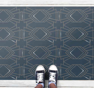 Geometrik desenli yer örtüsü geometrik pvc halı - TenStickers