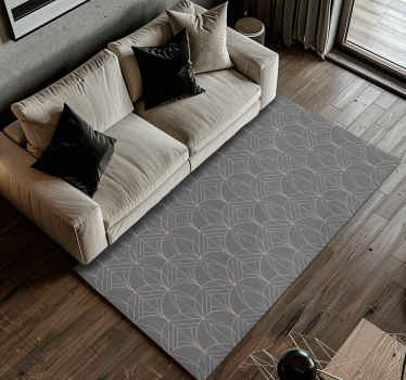 乙烯基地毯几何 几何灰色图案 - TenStickers