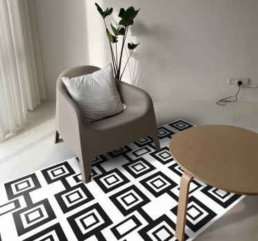 Cosmopolitan-style squared geometric rugs - TenStickers