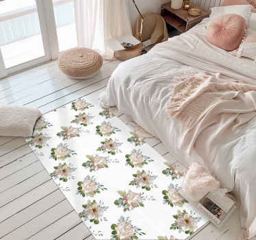 Elegant Floral Pattern Rug - TenStickers